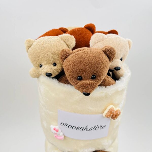 بوکت عروسکی خرس سه رنگ کد 810