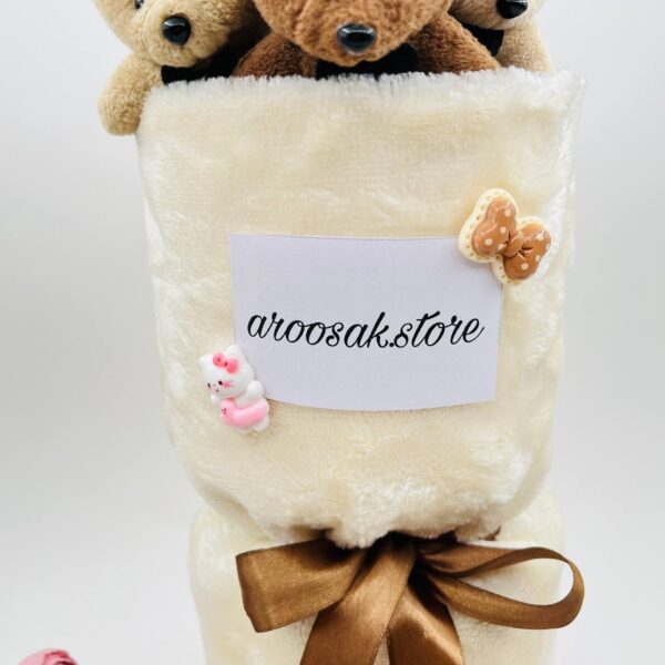 بوکت عروسکی خرس سه رنگ کد 810