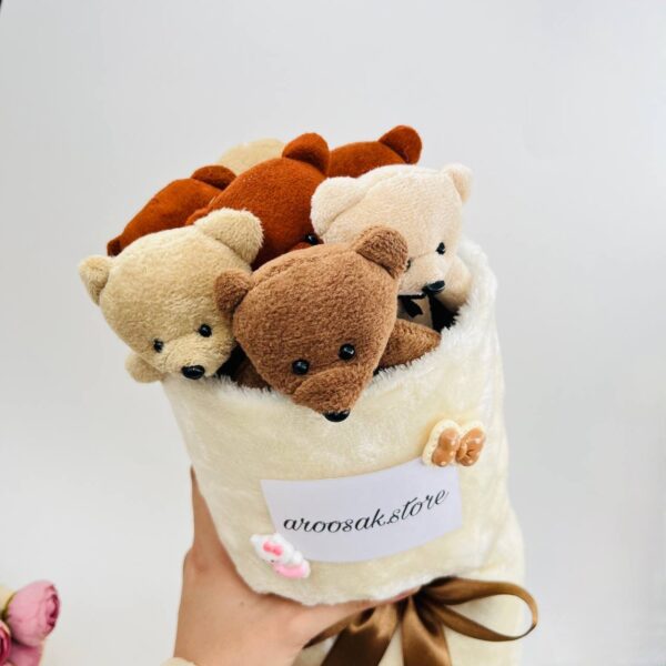 بوکت عروسکی خرس سه رنگ کد 810